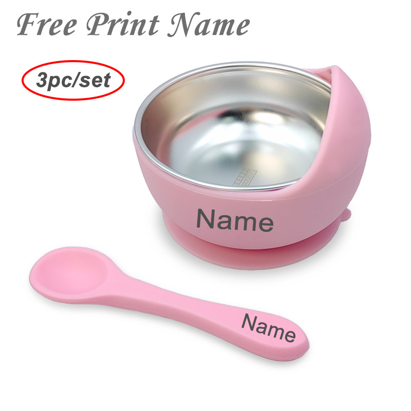 Baby Food Kit - 3Pcs Set Baby Feeding Bowl With