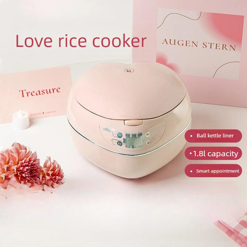 Baby Food Stew - Pink 1.8L 300w Heart-shaped Rice Cooker