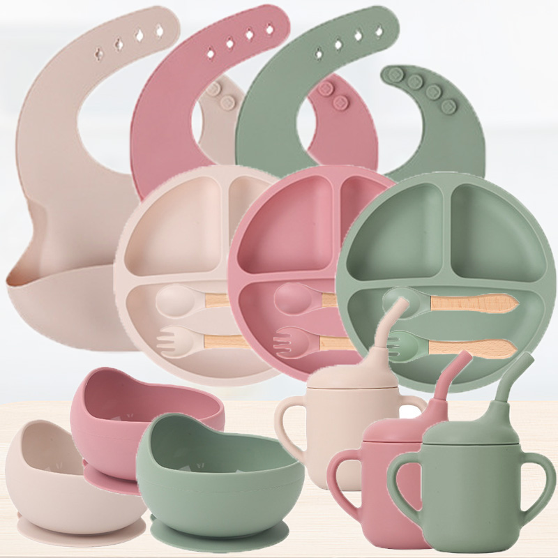 Baby Food Kit - Children's silicone tableware set Baby Complementary