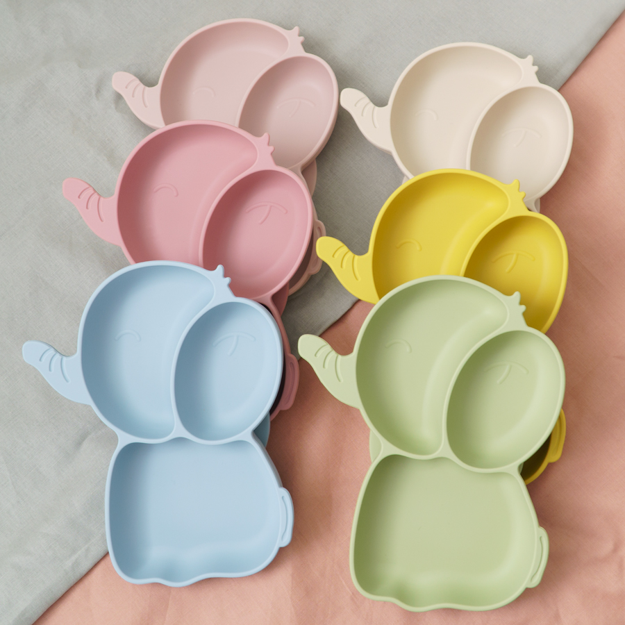 Baby Food Kit - 1PCS Baby Silicone Dining Dishes Plate
