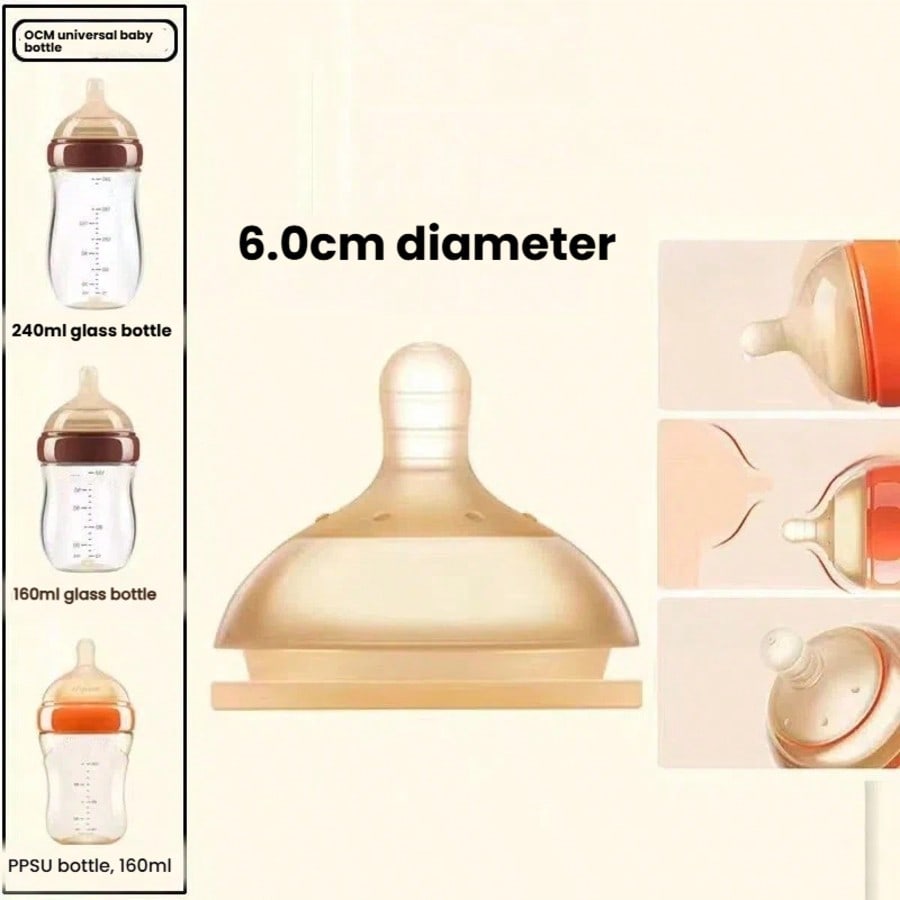 1pc Wide-neck Baby Bottle Nipp - Baby Food Glass review and price