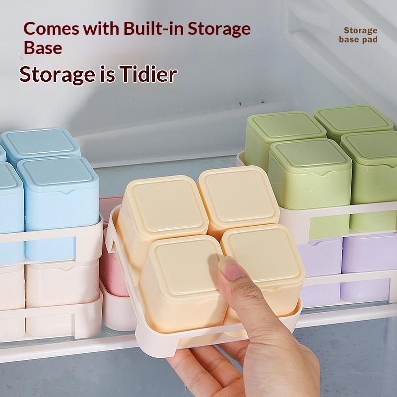 4 Grids Baby Food Storage Cont - Baby Food Glass Jars review and price