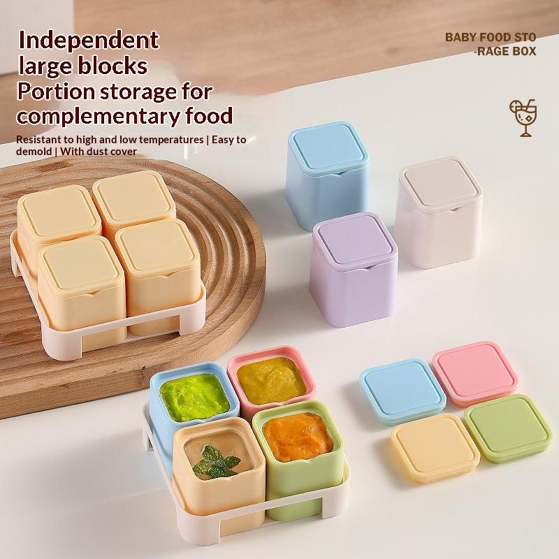 4 Grids Baby Food Storage Cont - Baby Food Glass Jars review and price