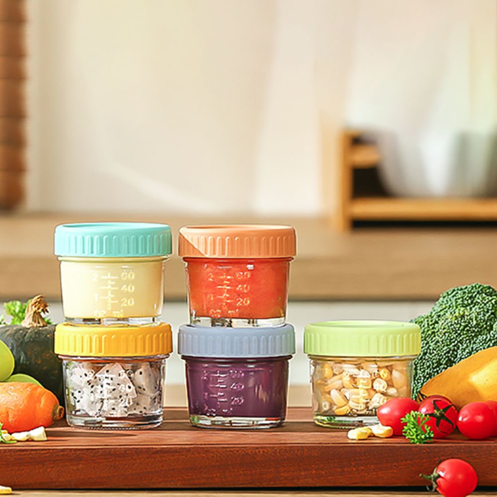 6pcs Mason Jar Glass Baby Food - Baby Food Glass review and price