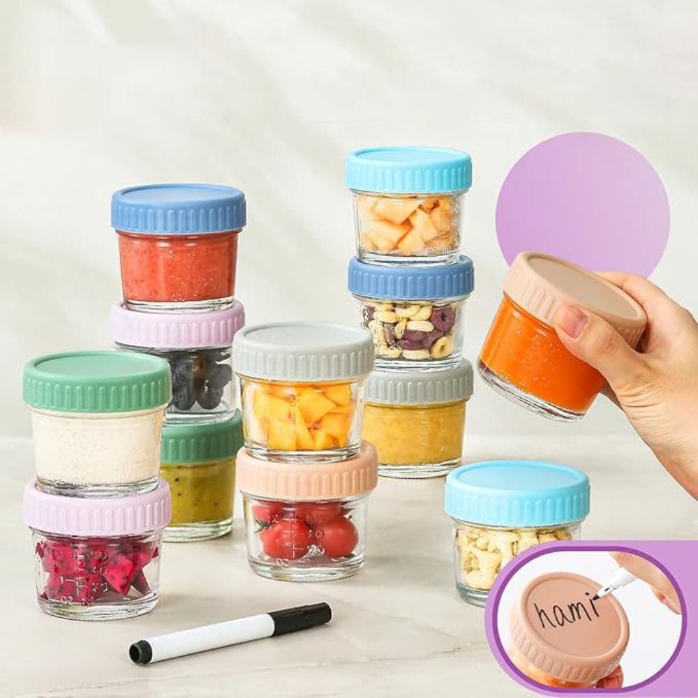 6pcs Mason Jar Glass Baby Food - Baby Food Glass review and price