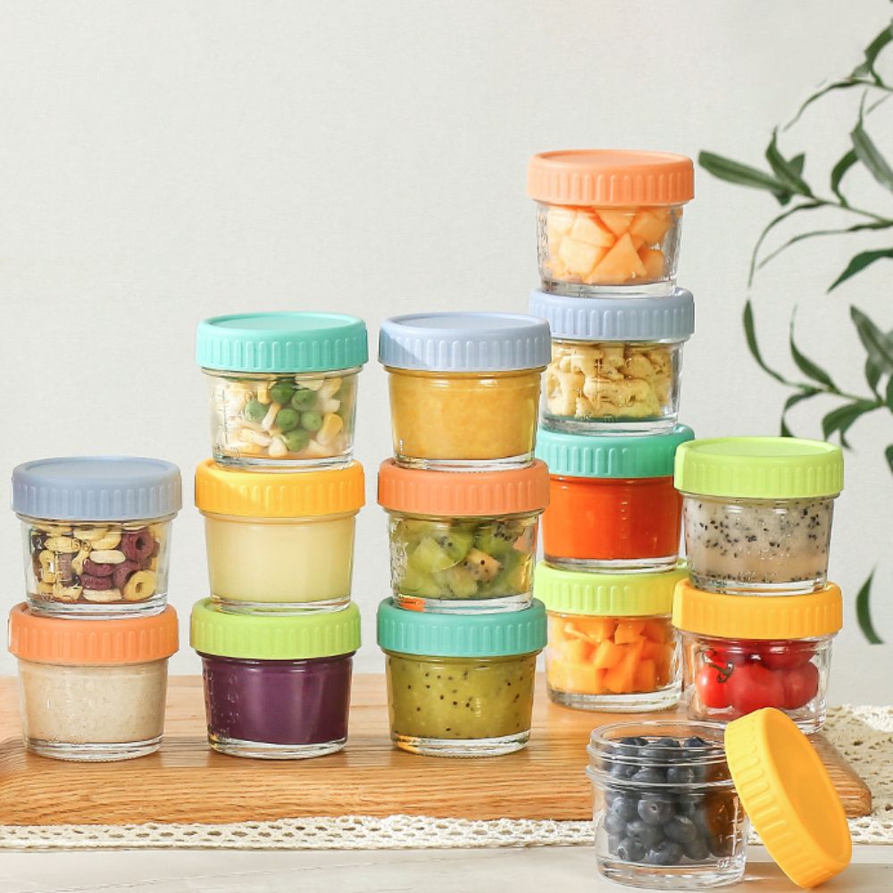 6pcs Glass Baby Food Jar Reusa - Baby Food Glass review and price