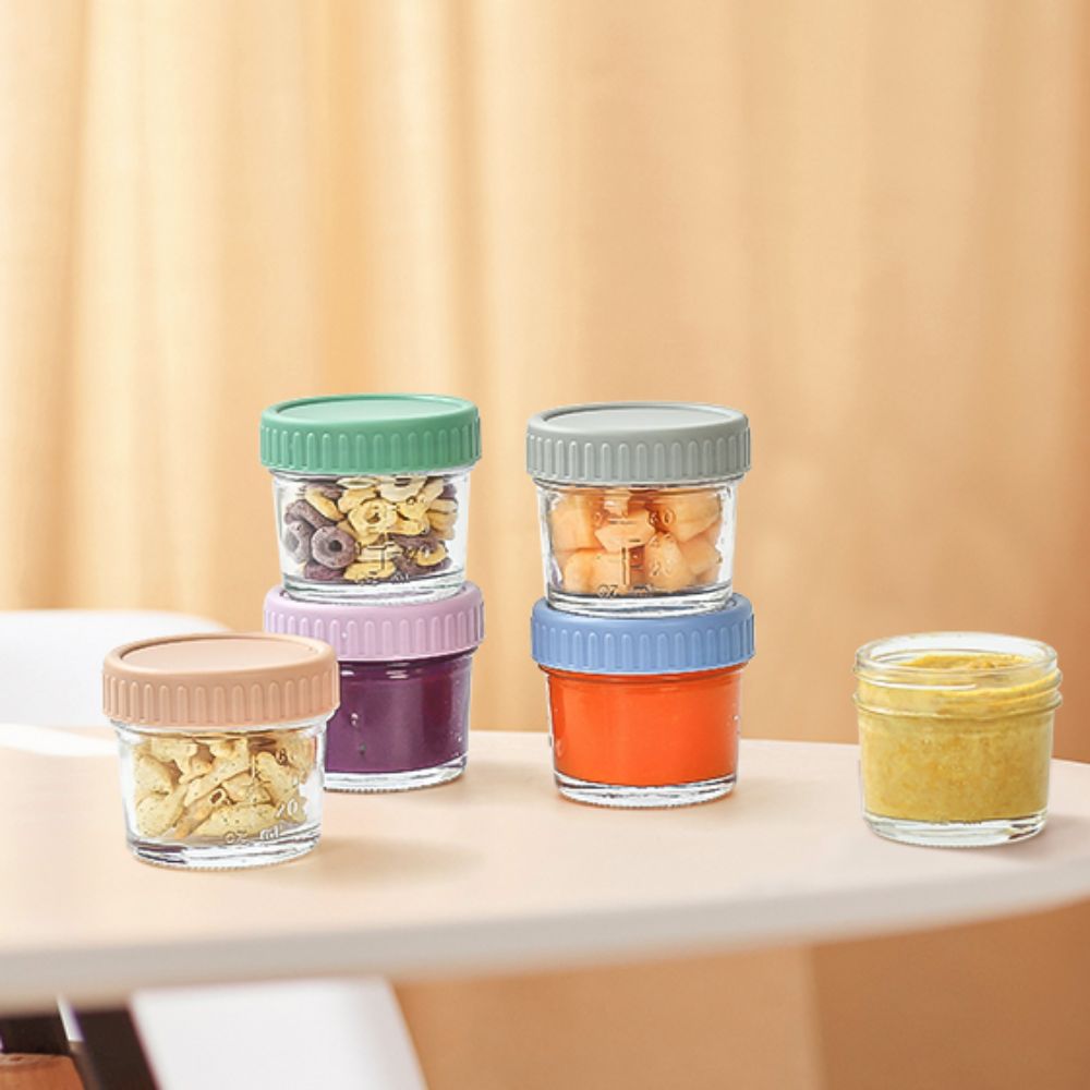 6pcs Glass Baby Food Jar Reusa - Baby Food Glass review and price