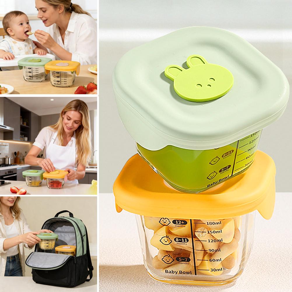2PCS Glass Steaming Bowl Baby  - Baby Food Prep Containers review and price