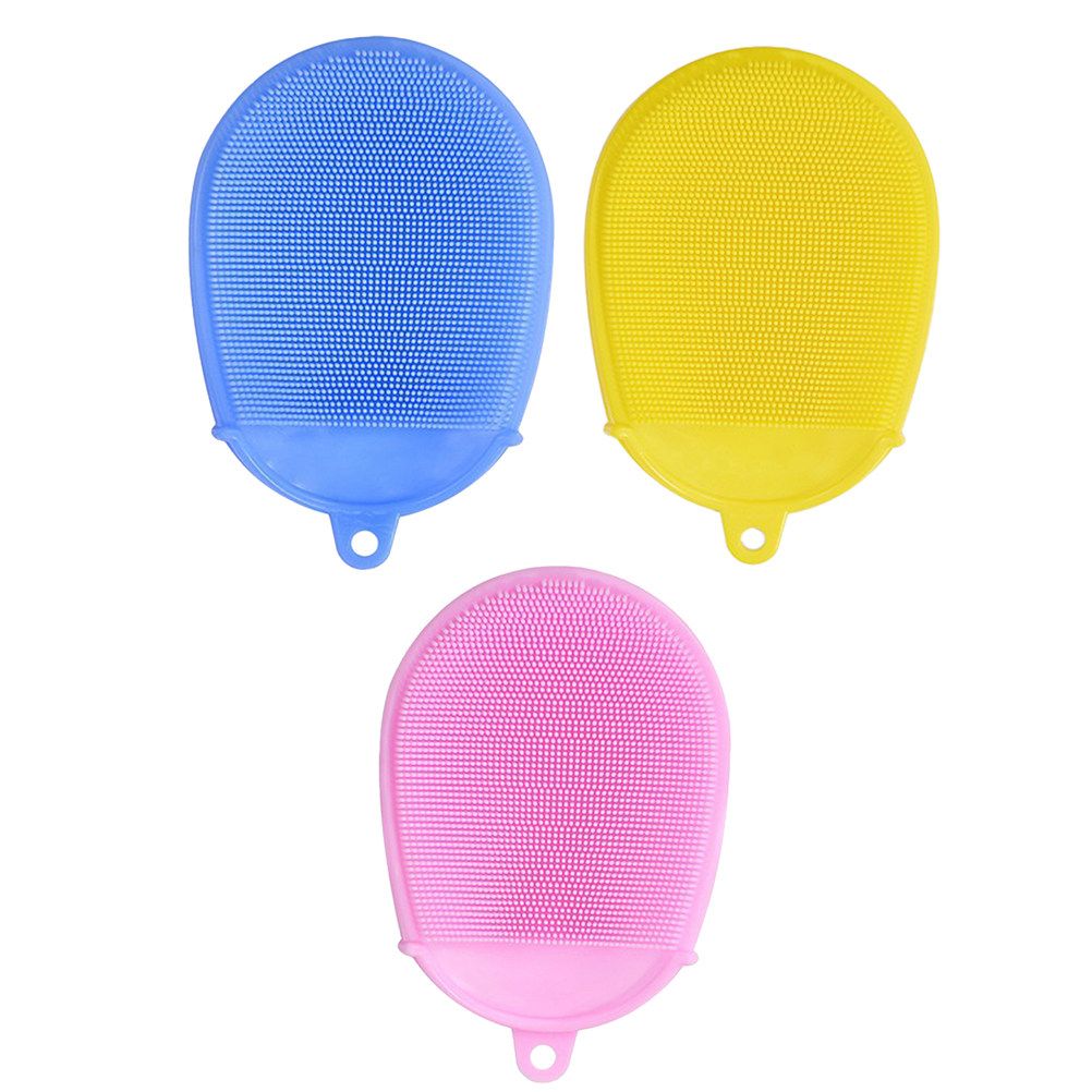 3Pcs Infant Silicone Bath Brus - Dry Food Baby review and price