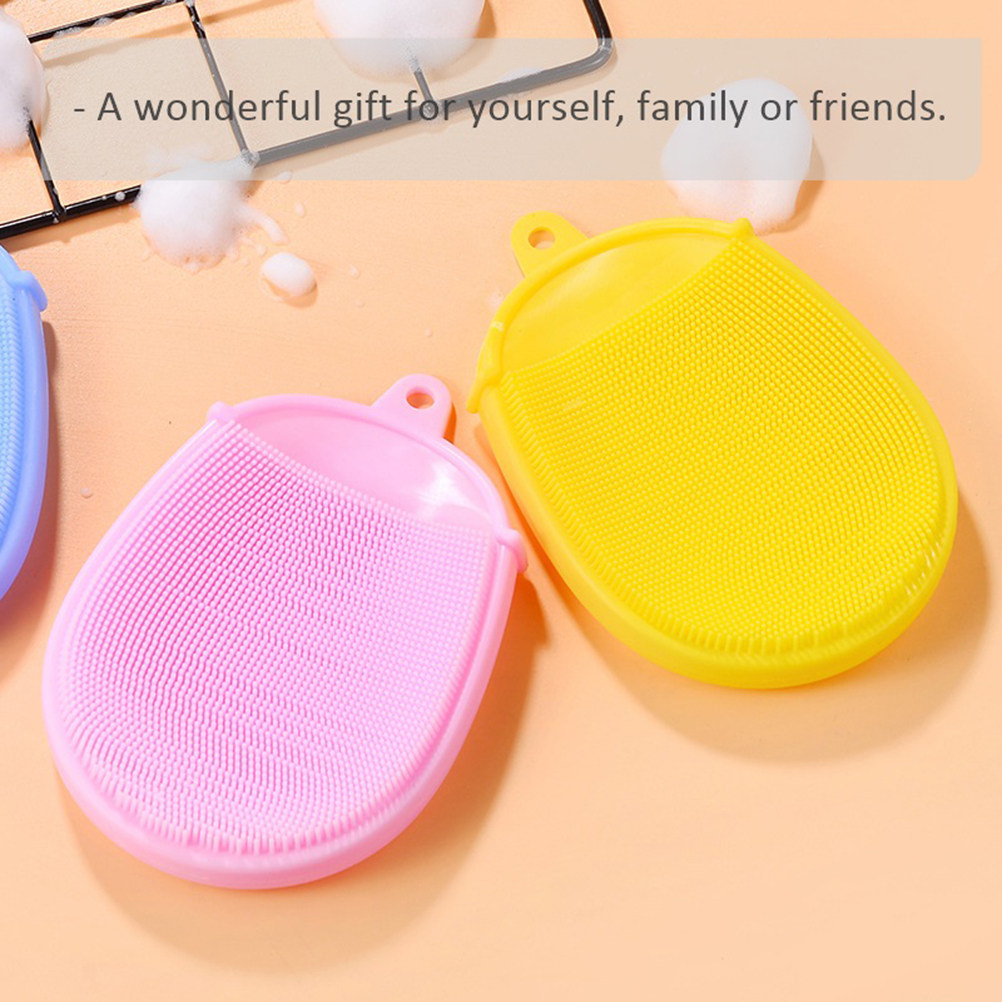 3Pcs Infant Silicone Bath Brus - Dry Food Baby review and price