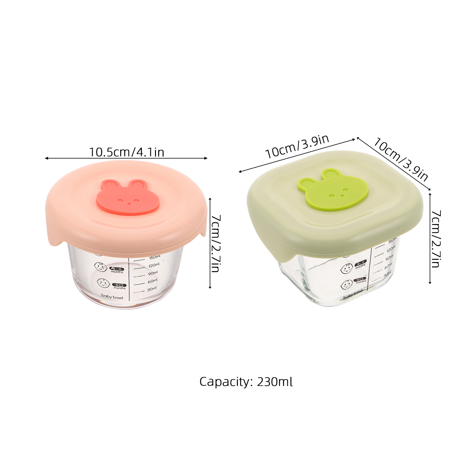 2Pcs Baby Food Storage Contain - Baby Food Glass review and price