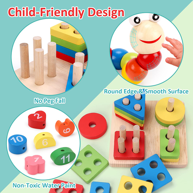 5-6pcs/set Montessori Wooden T - Baby Food Kit review and price