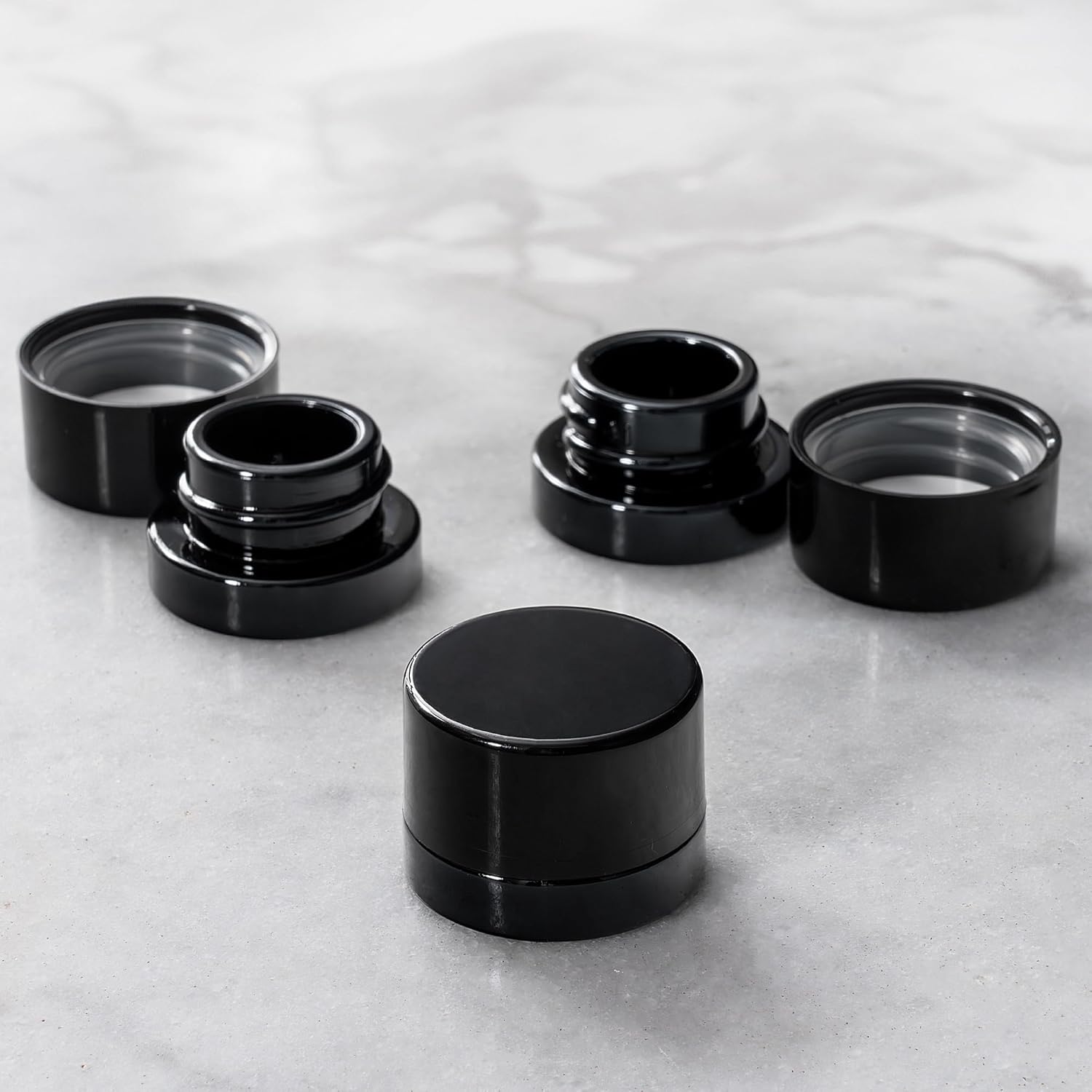 5ml Thick Black Glass Jars wit - Baby Food Glass review and price