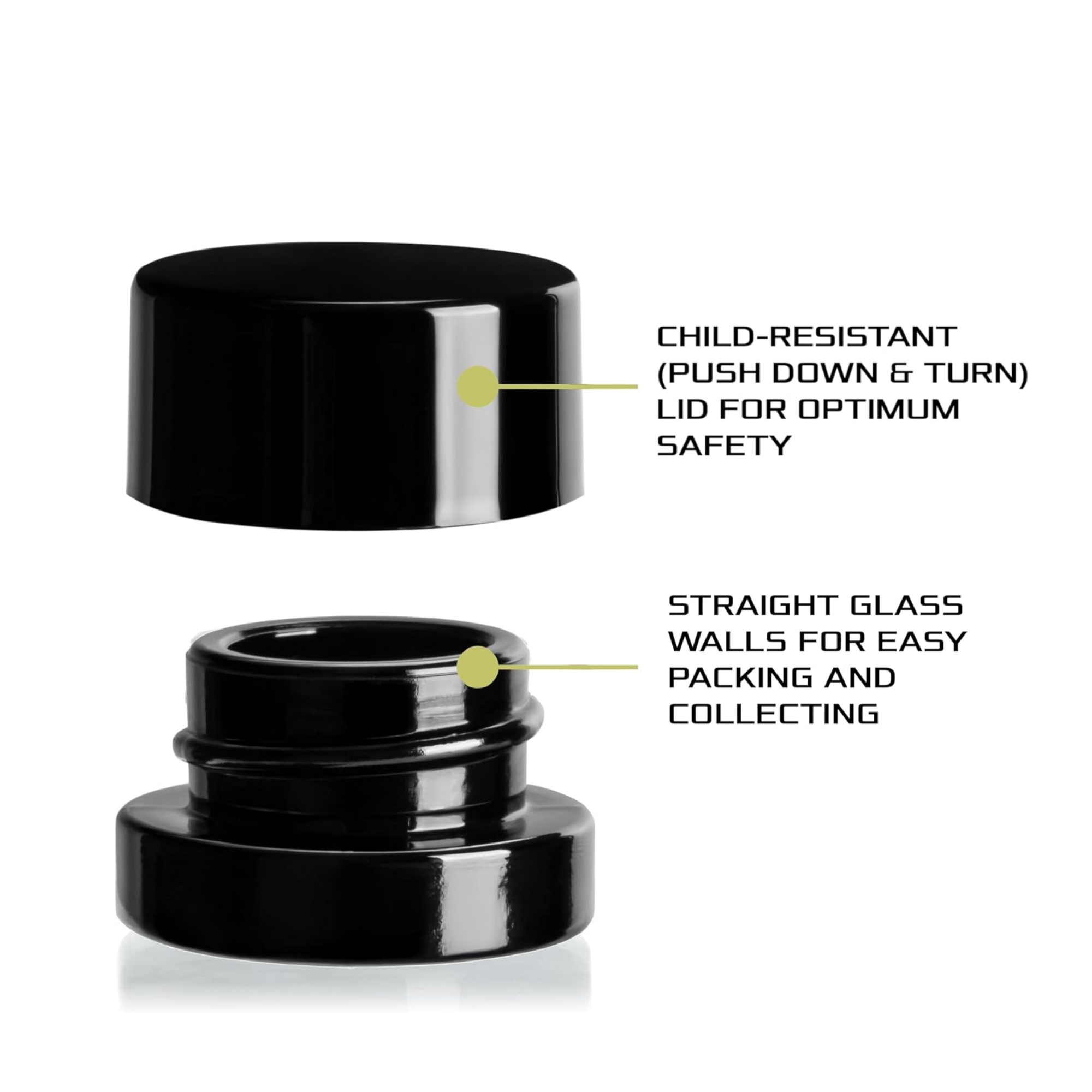 5ml Thick Black Glass Jars wit - Baby Food Glass review and price